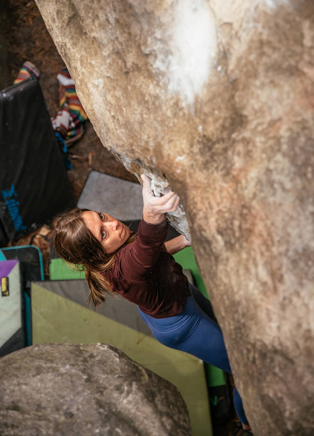 Ally Flores in Climbing Fontainebleau- By Nathalie DuPre Commercial Photography